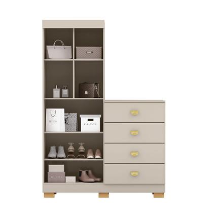 Imagem de Cômoda Roupeiro Allure 4 Gavetas 2 Portas com Prateleiras Fendi G98 - Gran Belo