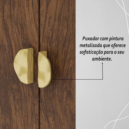 Imagem de Cômoda Roupeiro Com Espelho 2 Portas 4 Gavetas Cristal