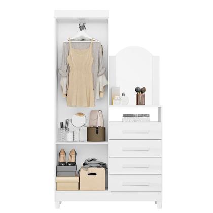 Imagem de Comoda Roupeiro Com Espelho Tokyo Branco