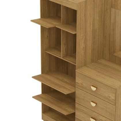 Imagem de Cômoda Roupeiro Cristal 4 Gavetas 2 Portas Nature - Vila Rica