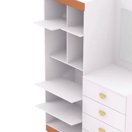 Imagem de Comoda Roupeiro Espelho 120 Cm 2 Portas 20034 Branco Camarim Flex