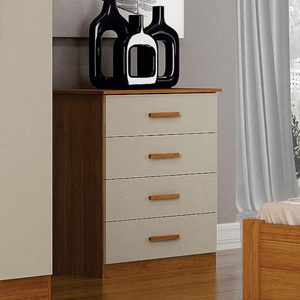 Imagem de Cômoda Rubi 4 Gavetas Cinamomo Off White Leifer Móveis