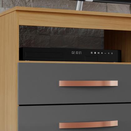 Imagem de Cômoda Sapateira 1 Porta 4 Gavetas Itapema