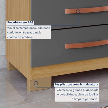 Imagem de Cômoda Sapateira 1 Porta 4 Gavetas Itapema