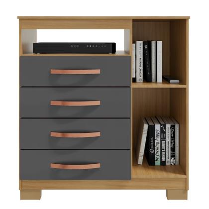 Imagem de Cômoda Sapateira 1 Porta 4 Gavetas Itapema