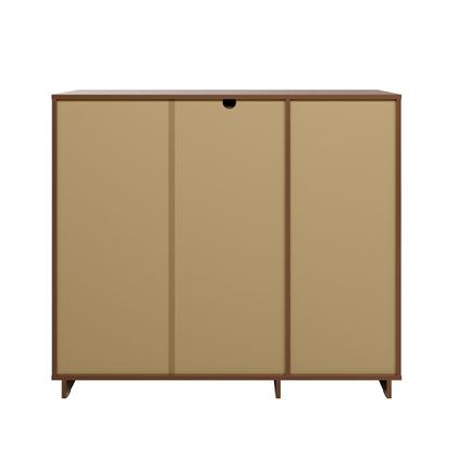 Imagem de Cômoda Sapateira 1 Porta 4 Gavetas Samambaia CabeCasa MadeiraOriginals Marrom/Freijó