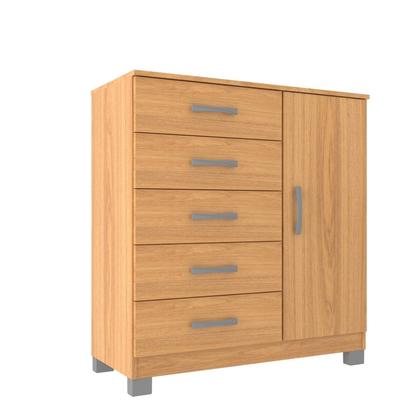 Imagem de Cômoda Sapateira 1 Porta 5 Gavetas Zurique  com Pés