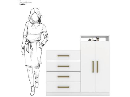 Imagem de Cômoda Sapateira Áurea Branco Brilho  Demóbile