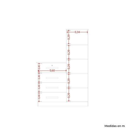 Imagem de Cômoda Sapateira com Espelho 4 Gavetas 1 Porta Cancun Espresso Móveis