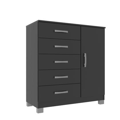 Imagem de Cômoda Sapateira com Pés 1 Porta 5 Gavetas