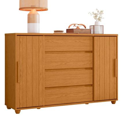 Imagem de Cômoda Sapateira Grande 4 Gavetas 2 Portas Flex Evidência