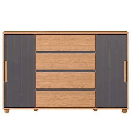 Imagem de Cômoda Sapateira Grande 4 Gavetas 2 Portas Flex Evidência