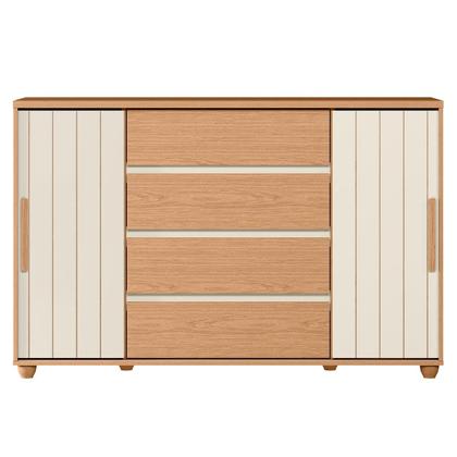 Imagem de Cômoda Sapateira Grande 4 Gavetas 2 Portas Flex Evidência