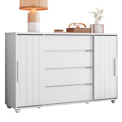 Imagem de Cômoda Sapateira Grande 4 Gavetas 2 Portas Flex Evidência