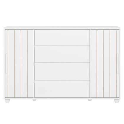 Imagem de Cômoda Sapateira Grande 4 Gavetas 2 Portas Flex Evidência