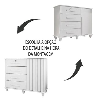 Imagem de Cômoda Sapateira Grécia Com Chave 1 Porta Ripado Flex - 4 Cores
