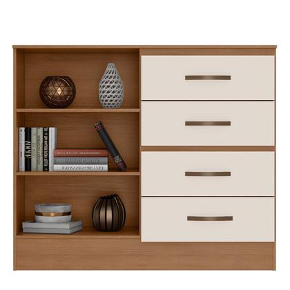 Imagem de Cômoda Sapateira para Quarto 2 Portas 4 Gavetas Lisa