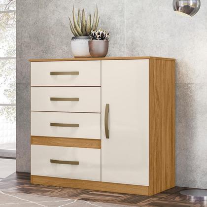 Imagem de Cômoda Sapateira Vênus 1 Porta e 4 Gavetas - Moval