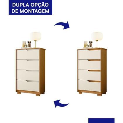 Imagem de Cômoda Sole 4 Gavetas - Móveis Albatroz