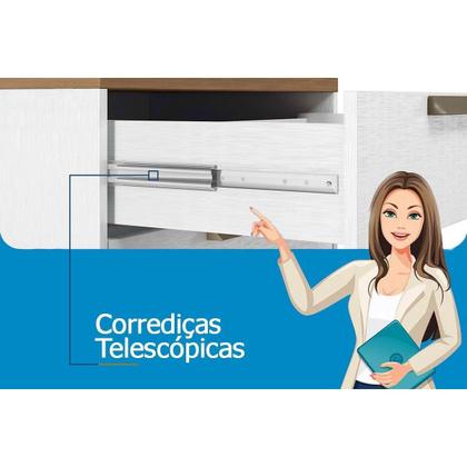 Imagem de Cômoda Solteiro Master c/ 2 Portas 1 Nicho e 4 Gavetas Jatoba - Santos Andirá