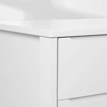 Imagem de Cômoda Theo 6 Gavetas com Pés Square Mel  Branco Fosco