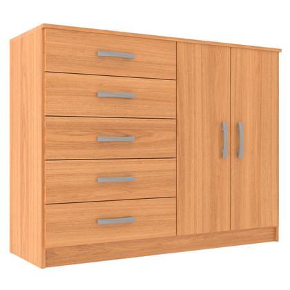 Imagem de Cômoda Tulum 2 Portas 5 Gavetas Cinamomo - Panorama Móveis