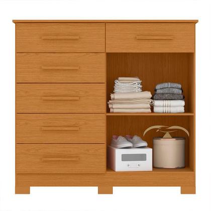 Imagem de Cômoda Xangai 2 Portas e 6 Gavetas - Móveis Albatroz