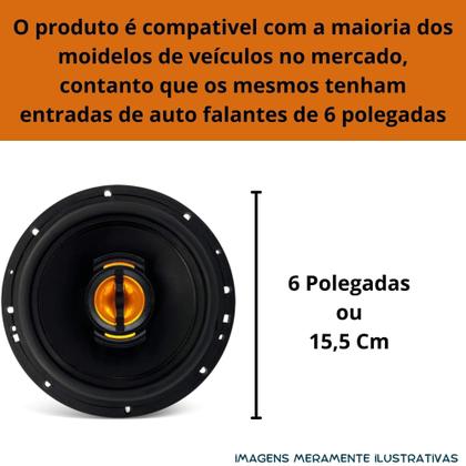 Imagem de COMP Kit 2 Pares de Alto-falantes Automotivos JB6 Flex 6" 110W 4 Ohms Preto Leson - 2LS055060