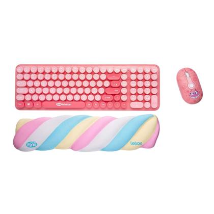 Imagem de COMP Kit Fini Sem Fio Teclado Mouse Wireless + Apoio de Pulso Marshmallow Letron