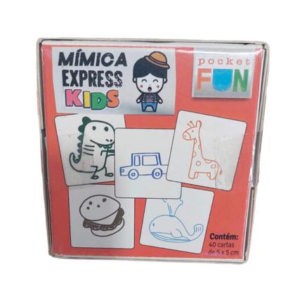 Imagem de COMP Kit Jogo Educativo Infantil Mímica Express Kids + Carimbos Letras e Números Xalingo