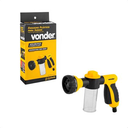 Imagem de COMP Kit Mangueira Vonder 20m c/ Esguicho Simples + Esguicho 8 Funções Lock On p/ Jardim