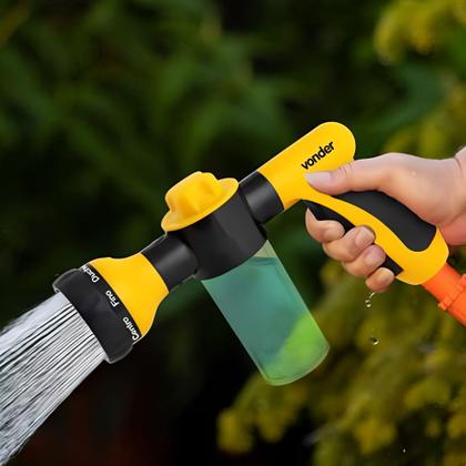 Imagem de COMP Kit Mangueira Vonder 20m c/ Esguicho Simples + Esguicho 8 Funções Lock On p/ Jardim