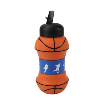 Imagem de COMP Kit Mochila Infantil 3D Bola Knicks + Garrafa Dobrável 550ml Futebol e Magia
