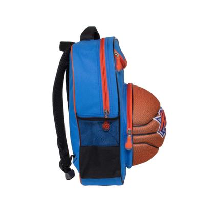 Imagem de COMP Kit Mochila Infantil 3D Bola Knicks + Garrafa Dobrável 550ml Futebol e Magia