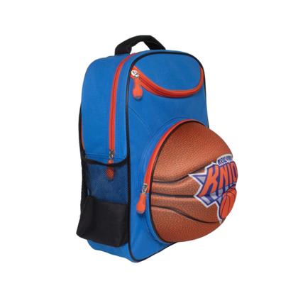 Imagem de COMP Kit Mochila Infantil 3D Bola Knicks + Garrafa Dobrável 550ml Futebol e Magia