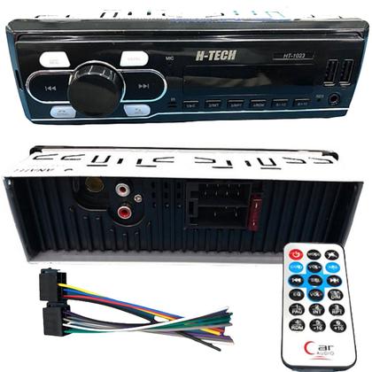 Imagem de COMP Kit Som Automotivo com Rádio H-Tech HT-1023 + 2 Pares de Alto-Falantes Leson JB5 Flex 5" 110W