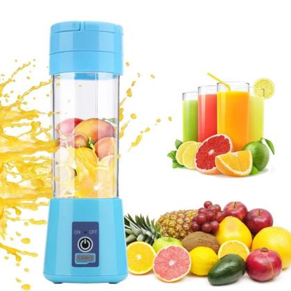 Imagem de Compacto Processador Portátil Usb Turbo Mixer Recarregável Para Frutas E Shakes Com Copo Plástico Pronto Para Uso