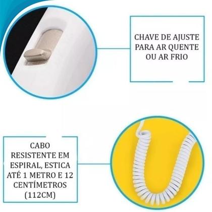 Imagem de Compacto Secador De Cabelo Portátil 220V Ideal Presentes