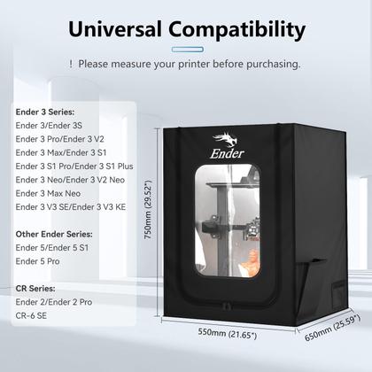 Imagem de Compartimento de impressora 3D Creality oficial para Ender 3 V3/Ender 3 V3 KE/Ender 3 S1/3 S1 Pro/3 Max/Ender 5 S1