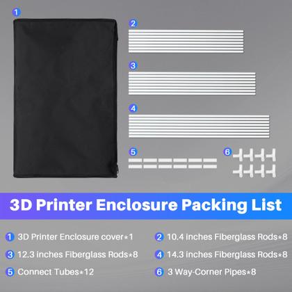 Imagem de Compartimento de impressora 3D ELEGOO para Neptune 3 Pro/4/4 Pro/Ender 3