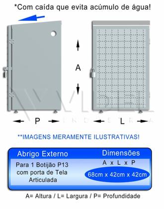 Imagem de Compartimento para Segurança de Gás P/ 1 Botijão Porta de Tela - Branco