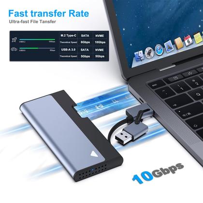 Imagem de Compartimento SSD BENFEI M.2 NVME SATA USB 10 Gbps Tipo C/A 2230-2280