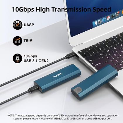 Imagem de Compartimento SSD MAIWO M.2 para PCIe NVMe e NGFF SATA 8TB USB C