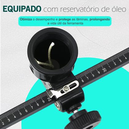 Imagem de Compasso Cortador De Vidro Circular Redondo 800mm Profissional Compacto Top