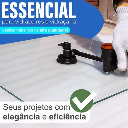 Imagem de Compasso Cortador De Vidro Circular Redondo Até 800mm Profissional Compacto Linha Premium