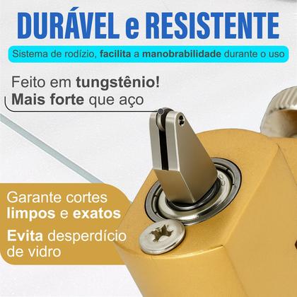 Imagem de Compasso Cortador De Vidro Circular Redondo Até 800mm Profissional Compacto Linha Premium