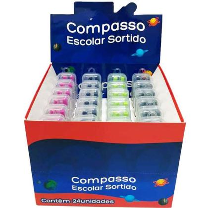 Imagem de Compasso Escolar 4 Cores CX.C/24