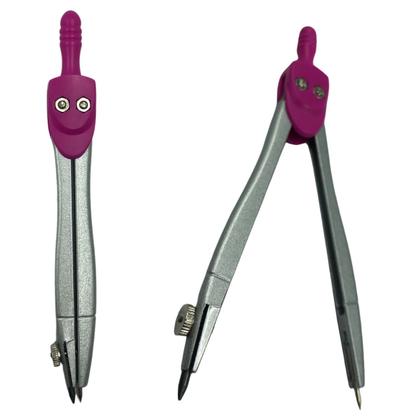 Imagem de Compasso Escolar Profissional De Metal Com Grafite e Estojo