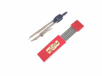 Imagem de Compasso Metal Lorenz Com Tira-linhas + Grafite Koh I Noor 2