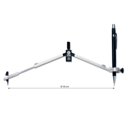 Imagem de Compasso Técnico Trident com Haste Prolongadora 15,5x1,7x1,2cm - 9000
